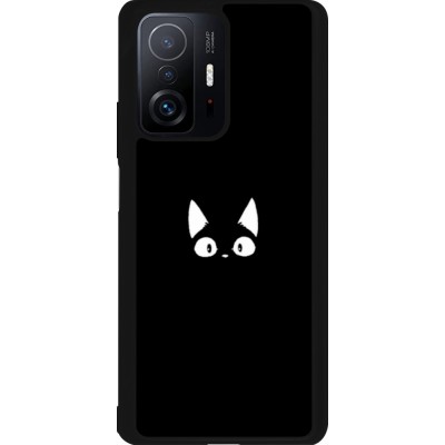 Xiaomi 11T Case Hülle - Silikon schwarz Funny cat on black