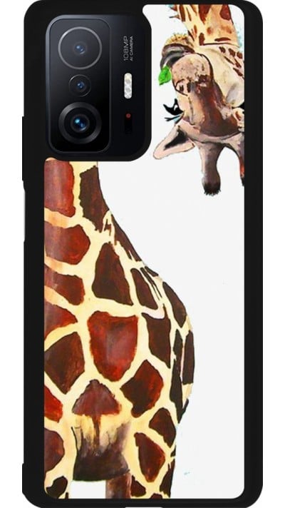 Coque Xiaomi 11T - Silicone rigide noir Giraffe Fit