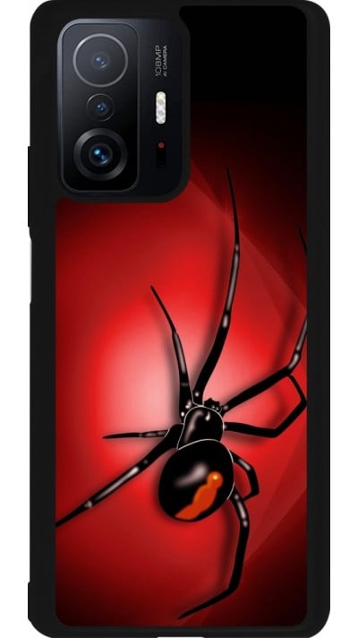 Coque Xiaomi 11T - Silicone rigide noir Halloween 2023 spider black widow