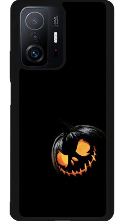 Coque Xiaomi 11T - Silicone rigide noir Halloween 2023 discreet pumpkin