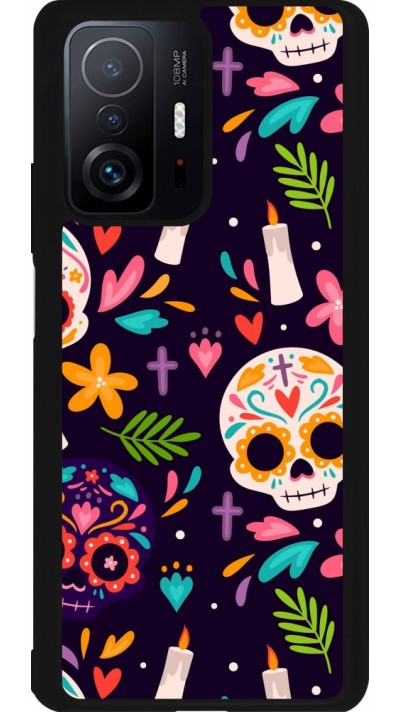 Coque Xiaomi 11T - Silicone rigide noir Halloween 2023 mexican style