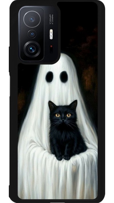 Xiaomi 11T Case Hülle - Silikon schwarz Halloween 2025 Ghost with black cat