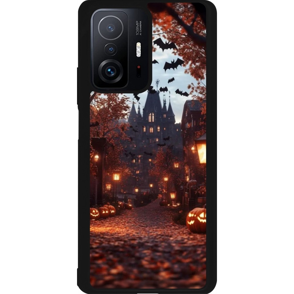 Xiaomi 11T Case Hülle - Silikon schwarz Halloween 2025 Haunted house