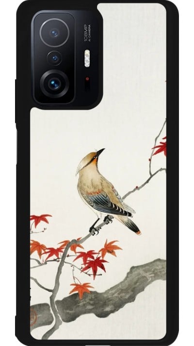 Coque Xiaomi 11T - Silicone rigide noir Japanese Bird