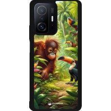 Xiaomi 11T Case Hülle - Silikon schwarz Tropischer Dschungel Tayrona