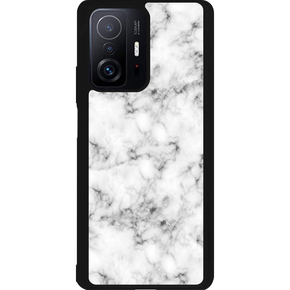 Coque Xiaomi 11T - Silicone rigide noir Marble 01