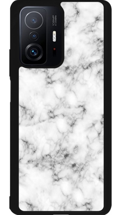 Coque Xiaomi 11T - Silicone rigide noir Marble 01