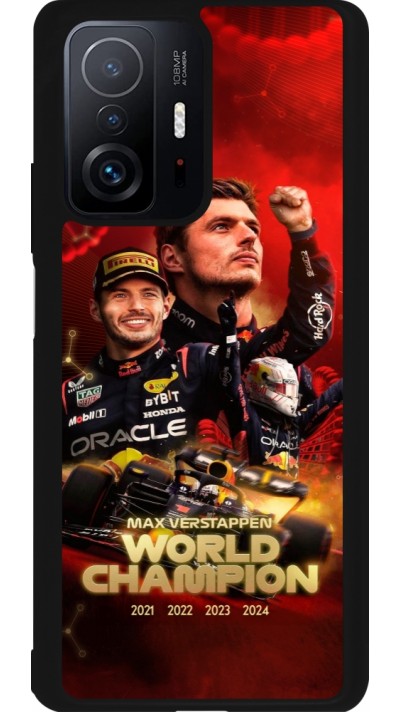 Coque Xiaomi 11T - Silicone rigide noir Max Verstappen Champion 2023