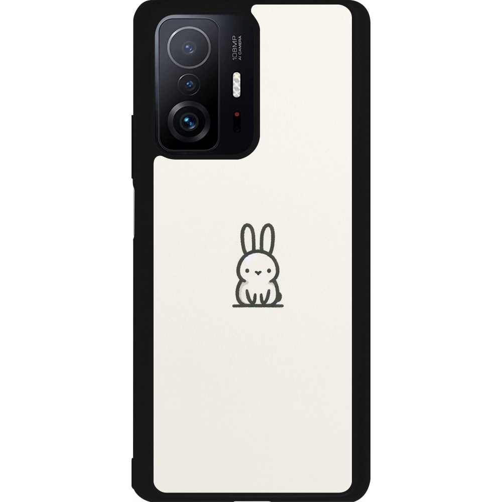Xiaomi 11T Case Hülle - Silikon schwarz Minimal Häschen Süße