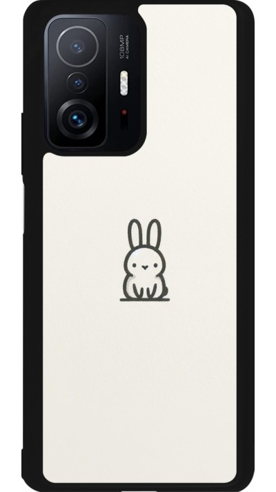 Coque Xiaomi 11T - Silicone rigide noir Minimal bunny cutie