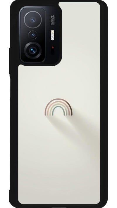 Xiaomi 11T Case Hülle - Silikon schwarz Mini Regenbogen Minimal