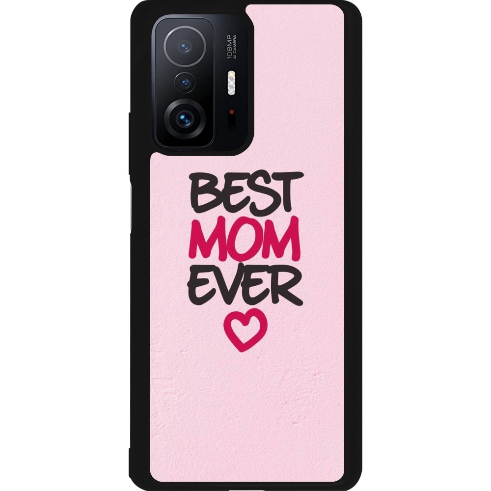 Xiaomi 11T Case Hülle - Silikon schwarz Mom 2023 best Mom ever pink