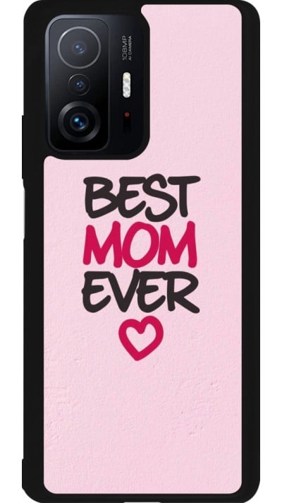 Coque Xiaomi 11T - Silicone rigide noir Mom 2023 best Mom ever pink