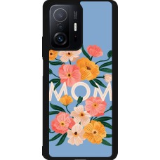 Coque Xiaomi 11T - Silicone rigide noir Mom 2026 Flowers