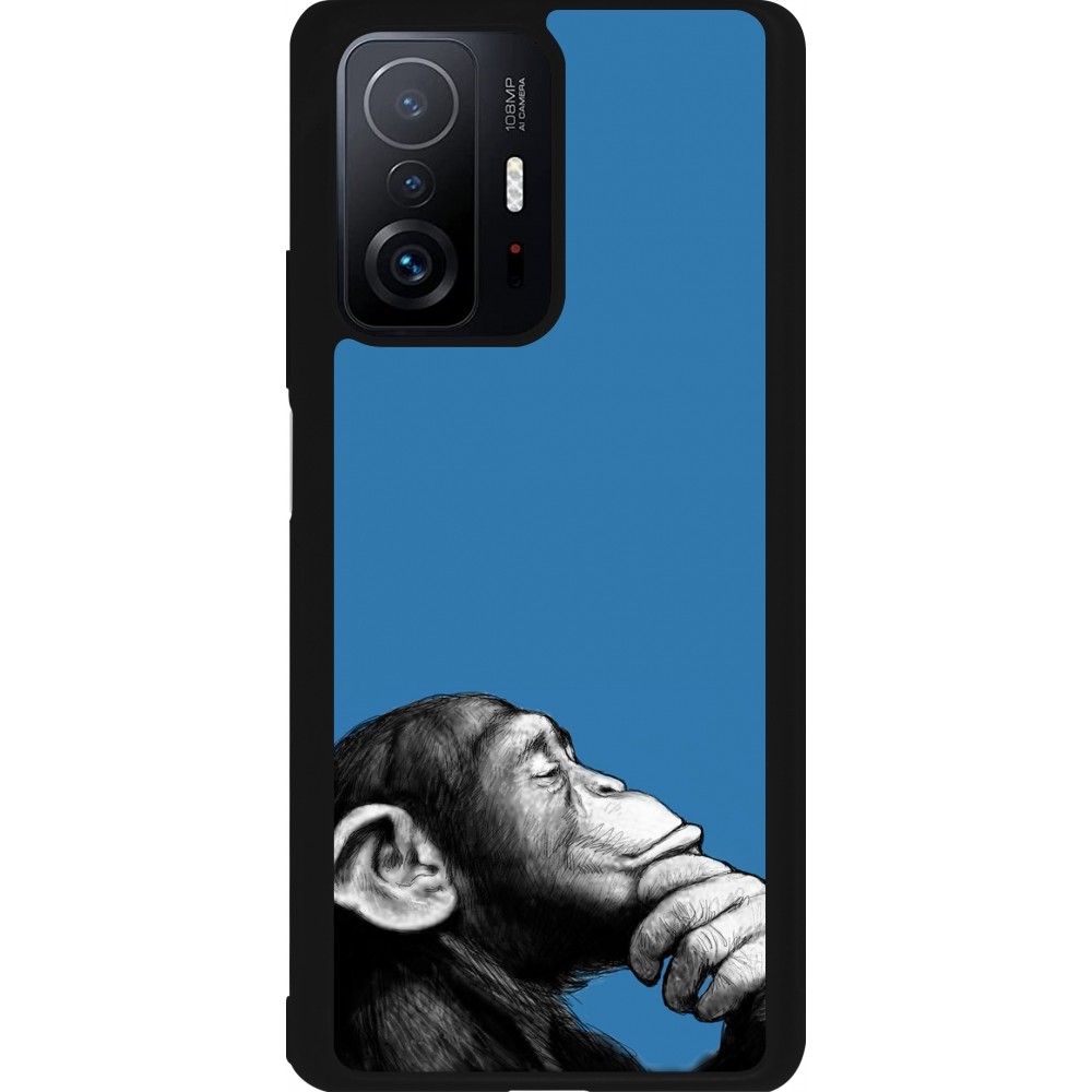 Coque Xiaomi 11T - Silicone rigide noir Monkey Pop Art