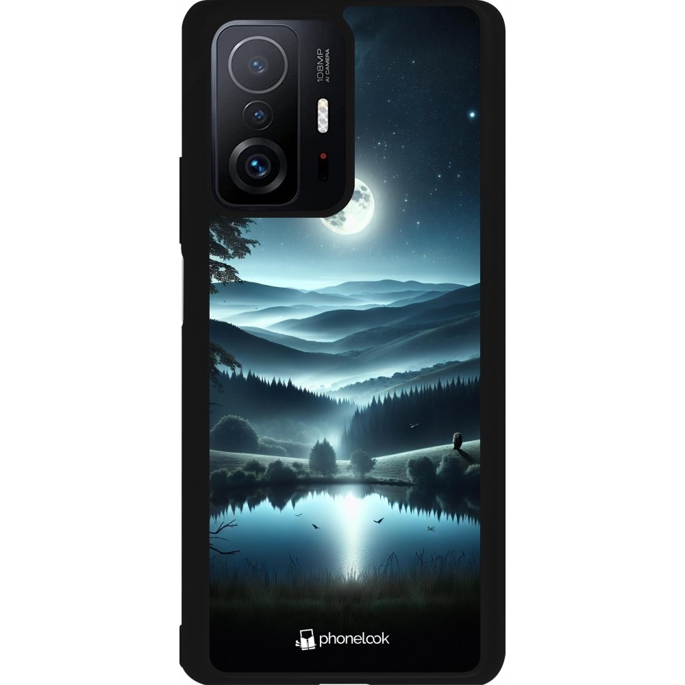 Coque Xiaomi 11T - Silicone rigide noir Night Sky View