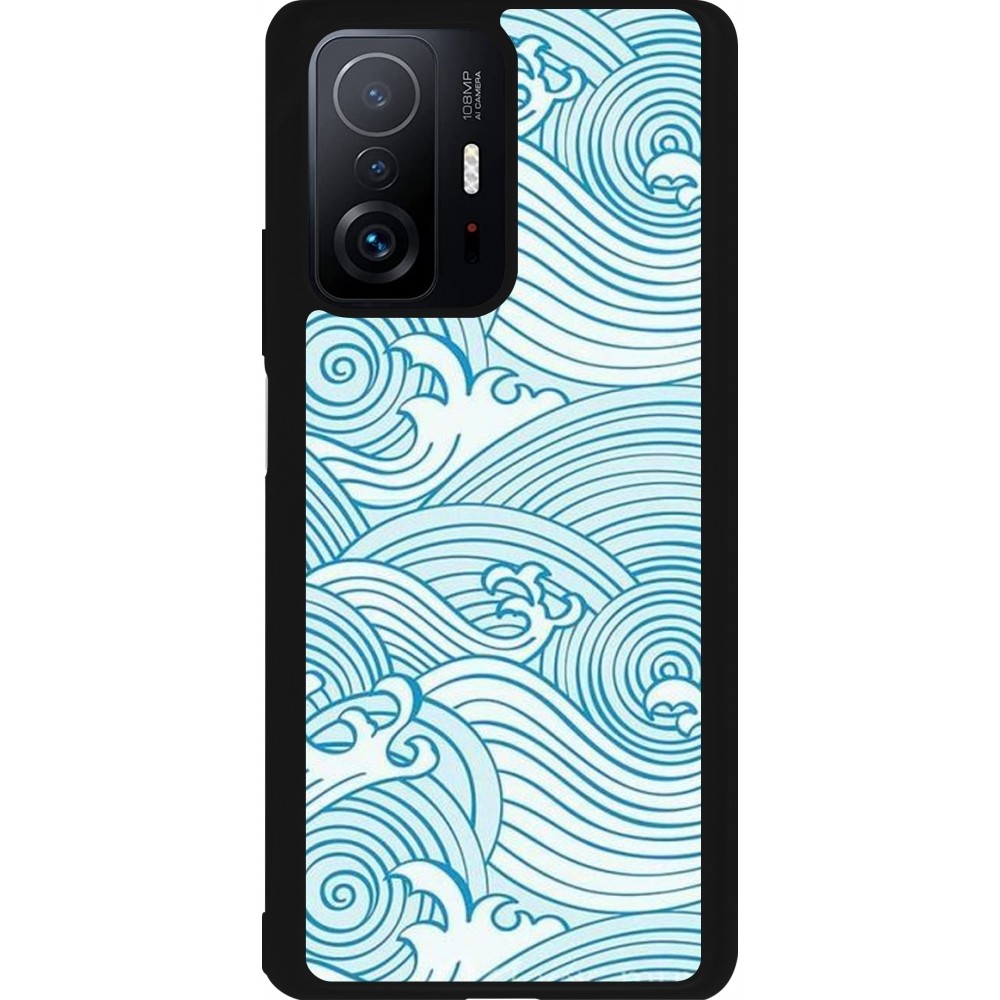 Xiaomi 11T Case Hülle - Silikon schwarz Ocean Waves