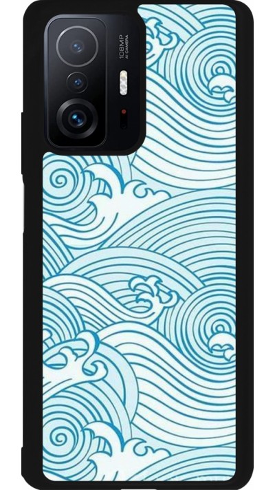 Coque Xiaomi 11T - Silicone rigide noir Ocean Waves