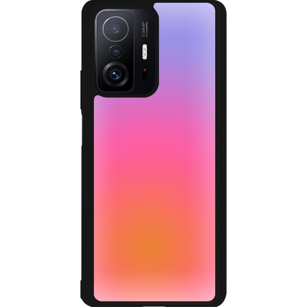 Xiaomi 11T Case Hülle - Silikon schwarz Orange Pink Blue Gradient
