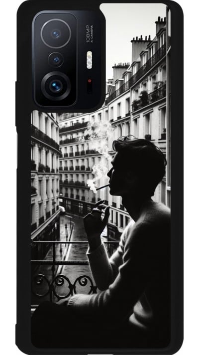 Coque Xiaomi 11T - Silicone rigide noir Parisian Smoker