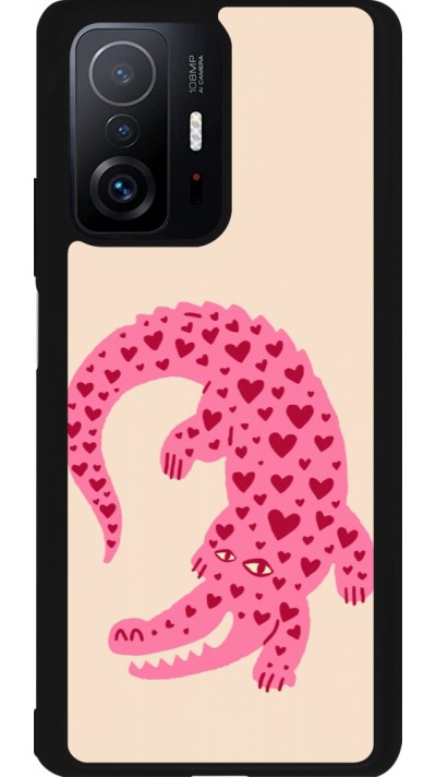 Xiaomi 11T Case Hülle - Silikon schwarz Pink crocodile 2026