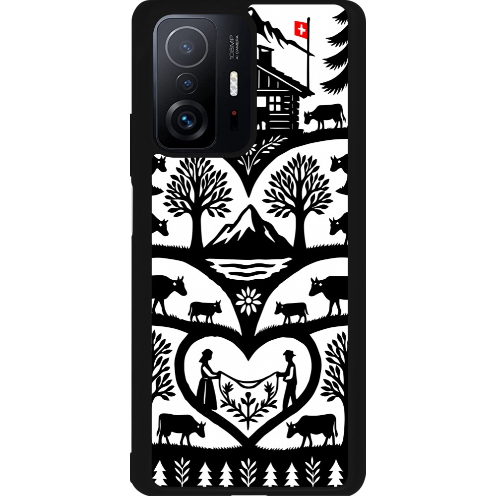 Coque Xiaomi 11T - Silicone rigide noir Poya Suisse 2