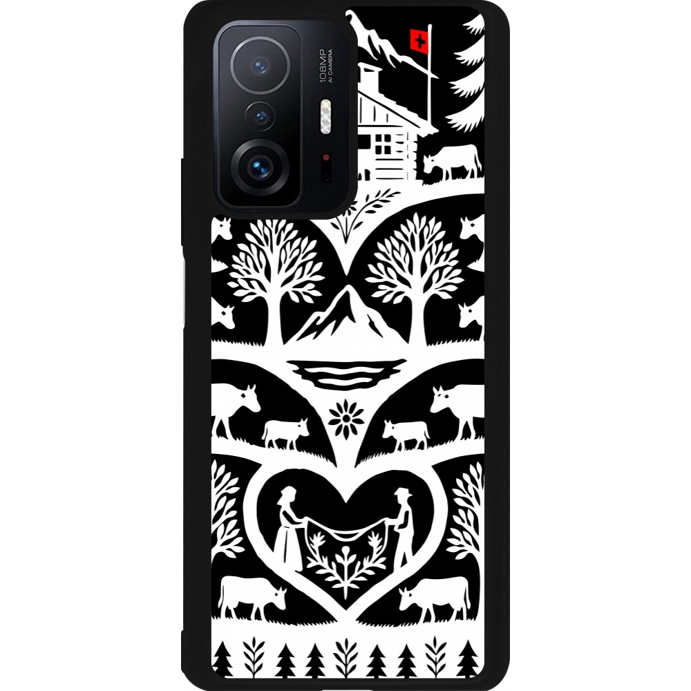 Coque Xiaomi 11T - Silicone rigide noir Poya Suisse 2 noir