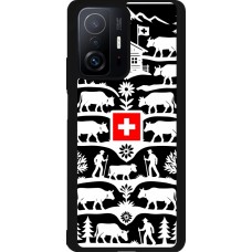 Coque Xiaomi 11T - Silicone rigide noir Poya Suisse 3 noir