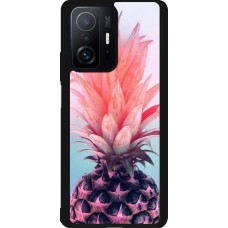 Xiaomi 11T Case Hülle - Silikon schwarz Purple Pink Pineapple