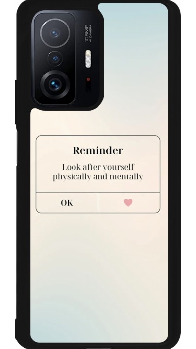 Coque Xiaomi 11T - Silicone rigide noir Reminder Look after yourself