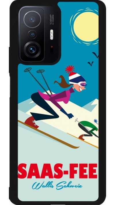 Coque Xiaomi 11T - Silicone rigide noir Saas-Fee Ski Downhill
