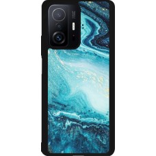 Coque Xiaomi 11T - Silicone rigide noir Sea Foam Blue