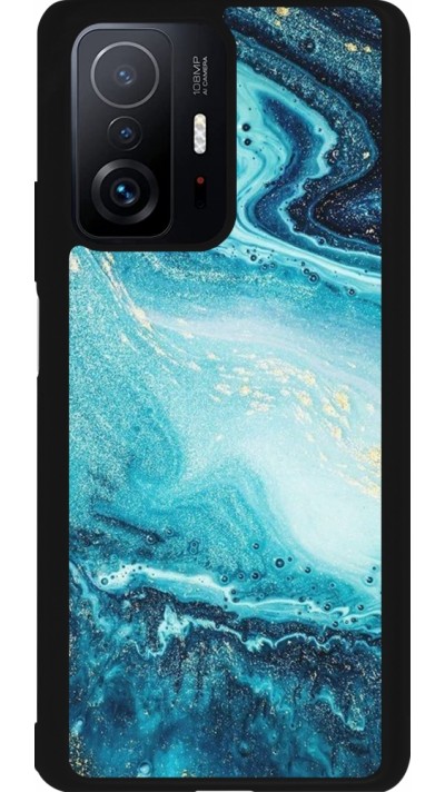 Coque Xiaomi 11T - Silicone rigide noir Sea Foam Blue