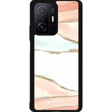 Coque Xiaomi 11T - Silicone rigide noir Shimmering Orange