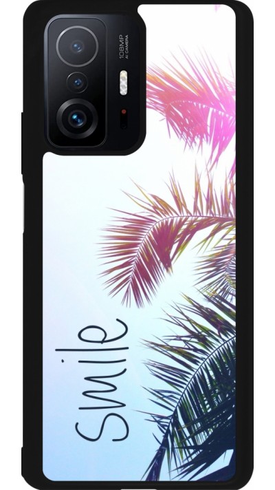 Coque Xiaomi 11T - Silicone rigide noir Smile 05