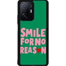 Coque Xiaomi 11T - Silicone rigide noir Smile for no reason 2026