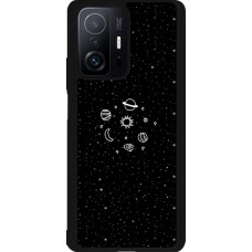 Coque Xiaomi 11T - Silicone rigide noir Space Doodle