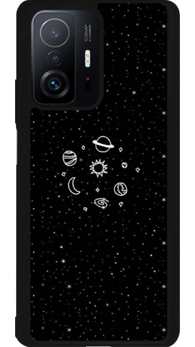 Xiaomi 11T Case Hülle - Silikon schwarz Space Doodle