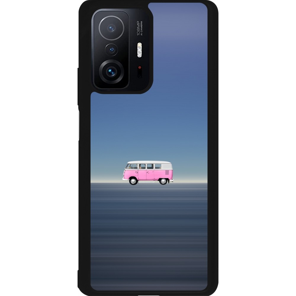 Coque Xiaomi 11T - Silicone rigide noir Spring 23 pink bus
