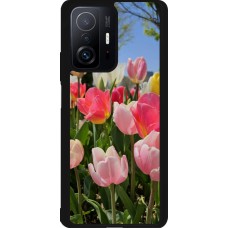 Xiaomi 11T Case Hülle - Silikon schwarz Tulips Spring 2026