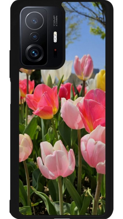 Xiaomi 11T Case Hülle - Silikon schwarz Tulips Spring 2026