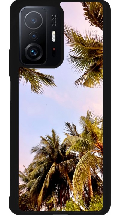 Coque Xiaomi 11T - Silicone rigide noir Summer 2023 palm tree vibe