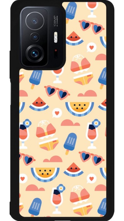 Xiaomi 11T Case Hülle - Silikon schwarz Pattern Summer 2026
