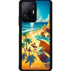 Xiaomi 11T Case Hülle - Silikon schwarz Sonnenuntergang Brise