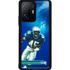 Coque Xiaomi 11T - Silicone rigide noir Super Bowl 26 Seattle 1