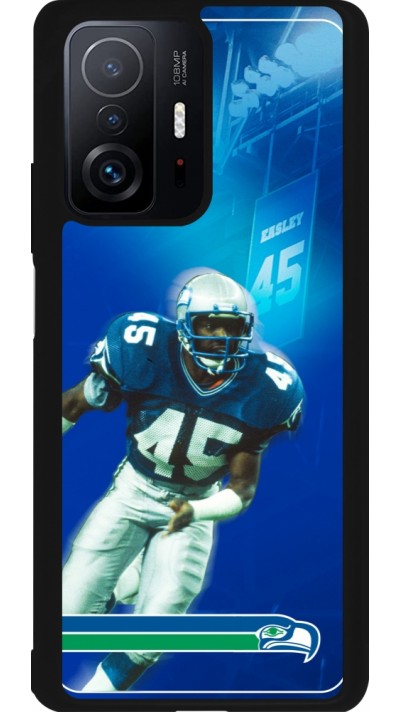 Coque Xiaomi 11T - Silicone rigide noir Super Bowl 26 Seattle 1