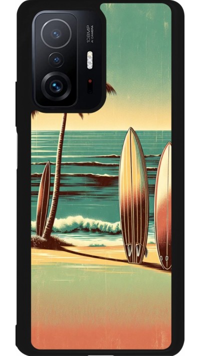 Coque Xiaomi 11T - Silicone rigide noir Surf Paradise