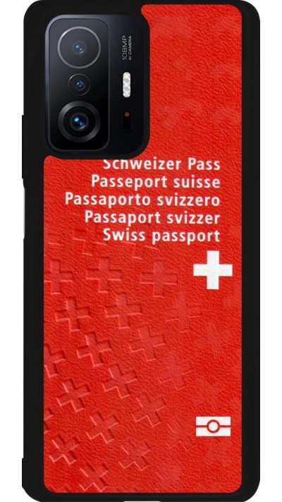 Coque Xiaomi 11T - Silicone rigide noir Swiss Passport