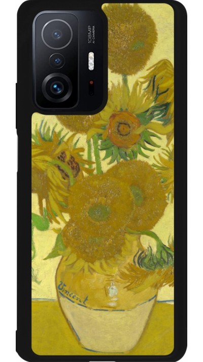 Coque Xiaomi 11T - Silicone rigide noir Tableau art - Les Tournesols - Van Gogh