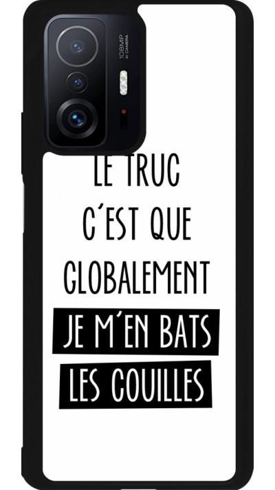 Coque Xiaomi 11T - Silicone rigide noir Le truc globalement bats les couilles